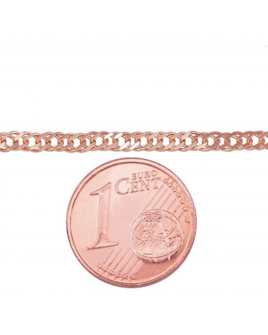 Auksinė grandinėlė Double rombo 2.5 mm , briaunų apdirbimas deimantu Auksinės grandinėlės