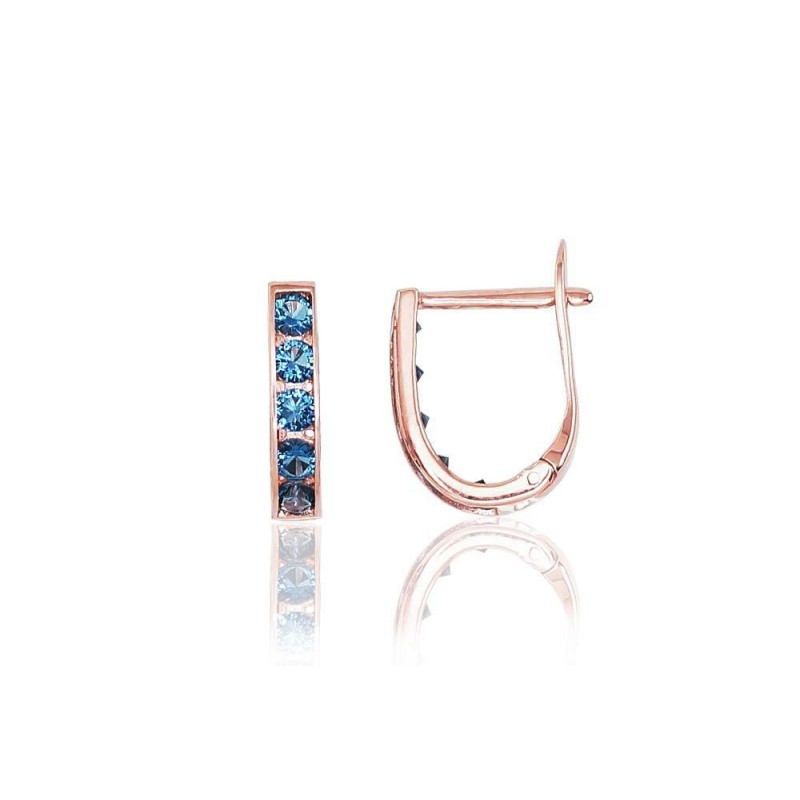 Auksiniai auskarai ant cilindrinės spynos Auskarai