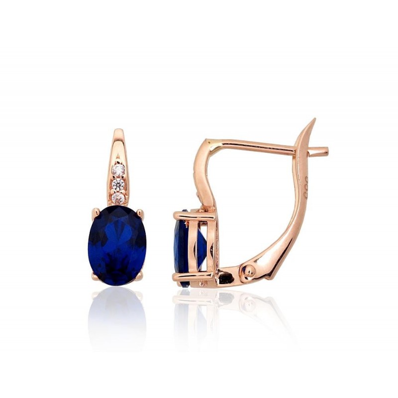 Auksiniai auskarai ant cilindrinės spynos Auskarai