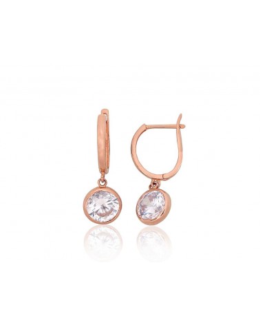 Auksiniai auskarai ant cilindrinės spynos Auskarai