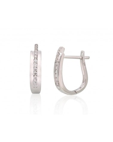 Auksiniai auskarai ant cilindrinės spynos Auskarai