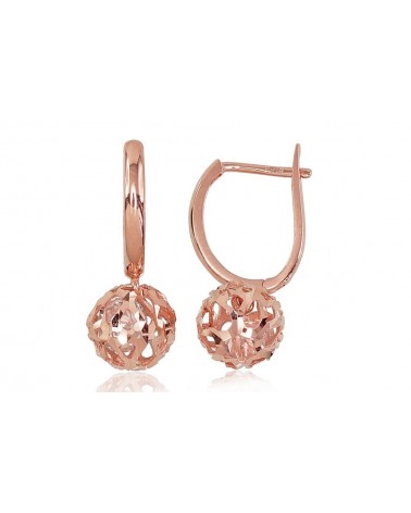 Auksiniai auskarai ant cilindrinės spynos Auskarai