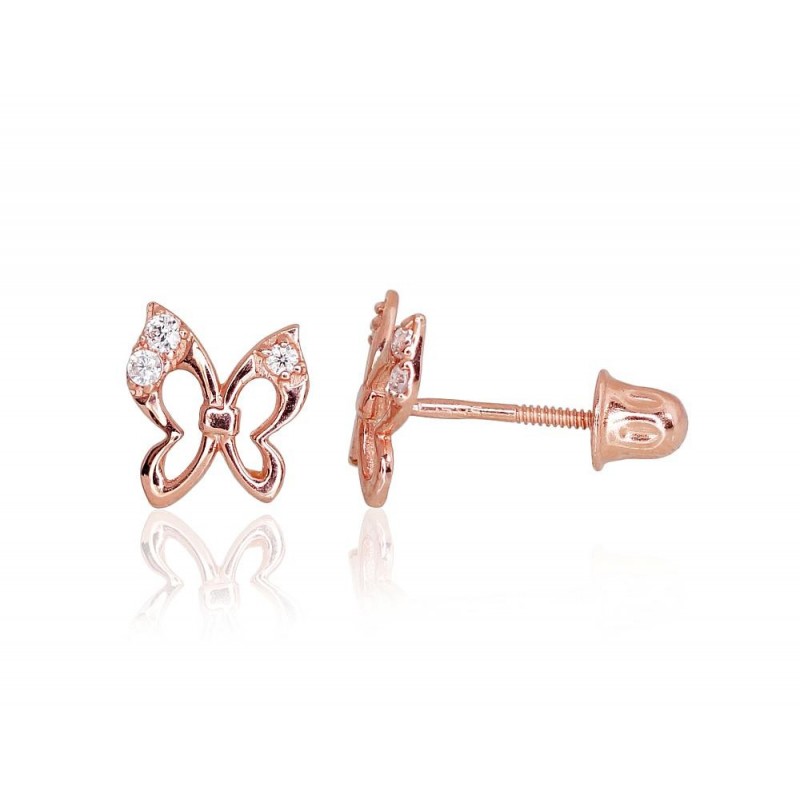 Auksiniai auskarai - pusetai su varžtais Auskarai